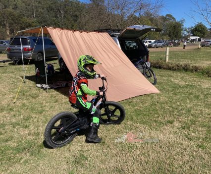 It's silent and not too quick, so really doesn't bother anyone. No rear suspension means of course it is more suited to urban fun really.