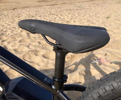 The seat is adjustable forwards and back, up and down and the angle.