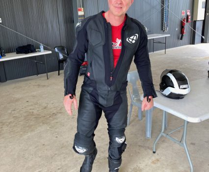 Rain, new tyres and an $85k bike. No poressure!