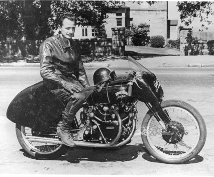 Ehret publicity photo before record attempt at Gunnedah in January 1953.